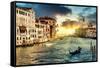 Venetian Sunlight - The Grand Canal-Philippe HUGONNARD-Framed Stretched Canvas