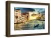 Venetian Sunlight - The Grand Canal-Philippe HUGONNARD-Framed Photographic Print