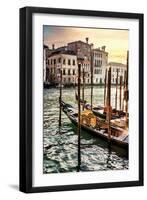 Venetian Sunlight - Traditional Gondolas-Philippe HUGONNARD-Framed Premium Photographic Print