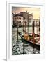 Venetian Sunlight - Traditional Gondolas-Philippe HUGONNARD-Framed Photographic Print