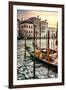 Venetian Sunlight - Traditional Gondolas-Philippe HUGONNARD-Framed Photographic Print