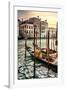 Venetian Sunlight - Traditional Gondolas-Philippe HUGONNARD-Framed Photographic Print