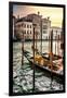 Venetian Sunlight - Traditional Gondolas-Philippe HUGONNARD-Framed Photographic Print