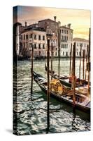 Venetian Sunlight - Traditional Gondolas-Philippe HUGONNARD-Stretched Canvas