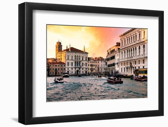 Venetian Sunlight - Vaporetto Canal-Philippe HUGONNARD-Framed Premium Photographic Print