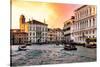 Venetian Sunlight - Vaporetto Canal-Philippe HUGONNARD-Stretched Canvas