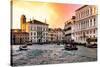 Venetian Sunlight - Vaporetto Canal-Philippe HUGONNARD-Stretched Canvas