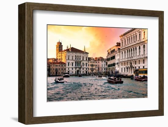 Venetian Sunlight - Vaporetto Canal-Philippe HUGONNARD-Framed Photographic Print