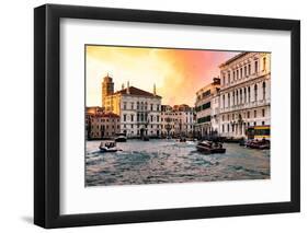 Venetian Sunlight - Vaporetto Canal-Philippe HUGONNARD-Framed Photographic Print