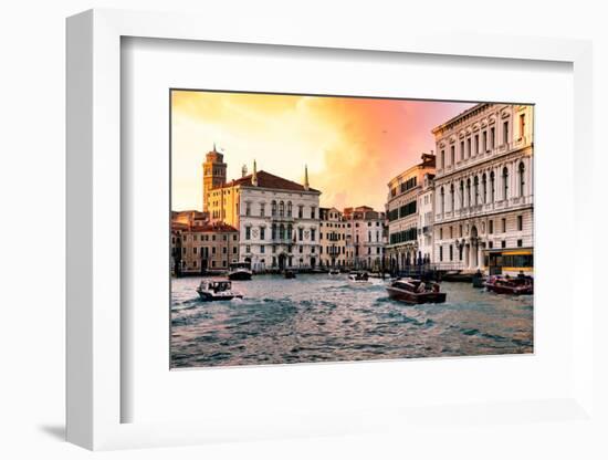 Venetian Sunlight - Vaporetto Canal-Philippe HUGONNARD-Framed Photographic Print