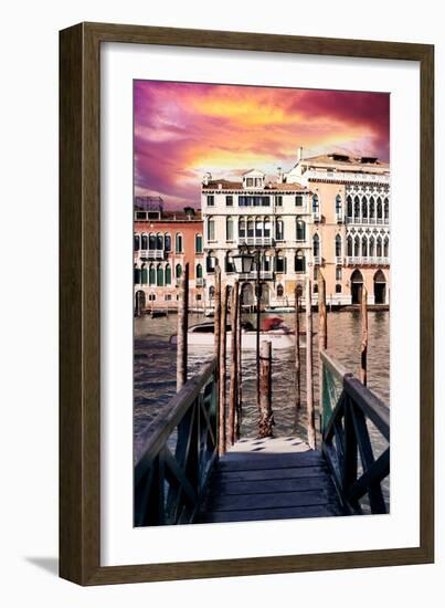 Venetian Sunlight - Vaporetto Jetty-Philippe HUGONNARD-Framed Photographic Print