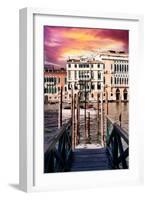 Venetian Sunlight - Vaporetto Jetty-Philippe HUGONNARD-Framed Photographic Print