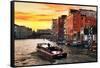Venetian Sunlight - Vaporetto Sunset-Philippe HUGONNARD-Framed Stretched Canvas