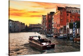 Venetian Sunlight - Vaporetto Sunset-Philippe HUGONNARD-Stretched Canvas