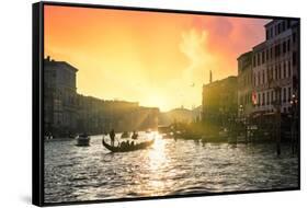 Venetian Sunlight - Venice The Golden Hour-Philippe HUGONNARD-Framed Stretched Canvas