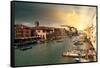 Venetian Sunlight - View of the Grand Canal-Philippe HUGONNARD-Framed Stretched Canvas