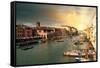 Venetian Sunlight - View of the Grand Canal-Philippe HUGONNARD-Framed Stretched Canvas