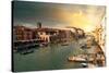 Venetian Sunlight - View of the Grand Canal-Philippe HUGONNARD-Stretched Canvas