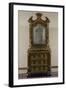 Venetian Trumeau Cabinet, Lacquered Chinoiserie Gilt and Polychrome on Black Background, Italy-null-Framed Giclee Print