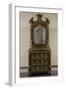 Venetian Trumeau Cabinet, Lacquered Chinoiserie Gilt and Polychrome on Black Background, Italy-null-Framed Giclee Print