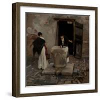 Venetian Water Carriers, 1880-82 (Oil on Canvas)-John Singer Sargent-Framed Giclee Print