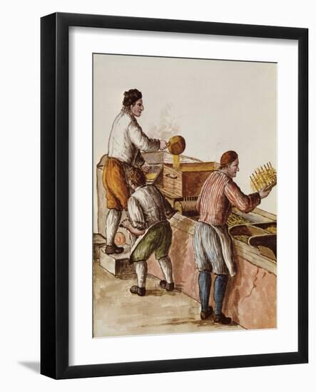 Venetian Wax Refinery (Pen, Ink & W/C on Paper)-Jan van Grevenbroeck-Framed Giclee Print