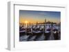 Venetian winter sunrise after snow with gondolas, San Giorgio Maggiore and Lido, Venice, UNESCO Wor-Eleanor Scriven-Framed Photographic Print