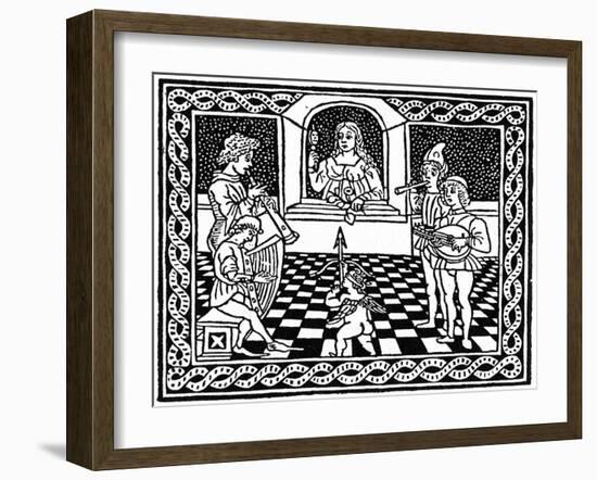 Venetian Woodcut, C1500-null-Framed Giclee Print