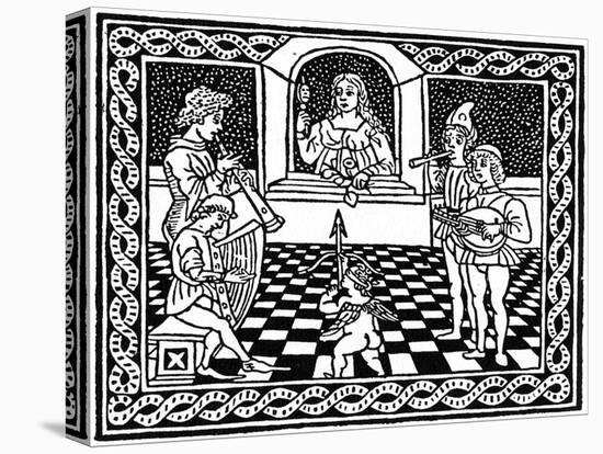 Venetian Woodcut, C1500-null-Stretched Canvas