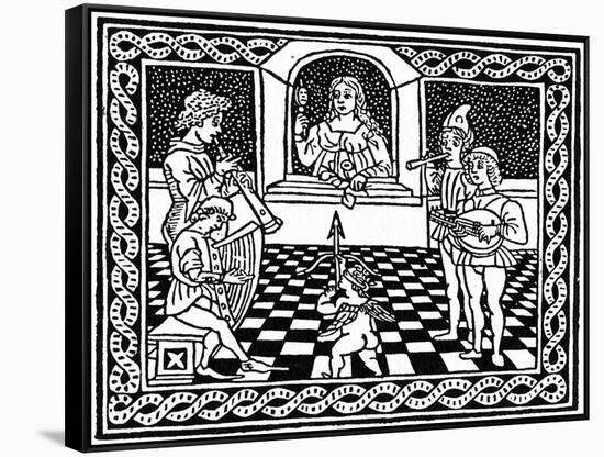 Venetian Woodcut, C1500-null-Framed Stretched Canvas