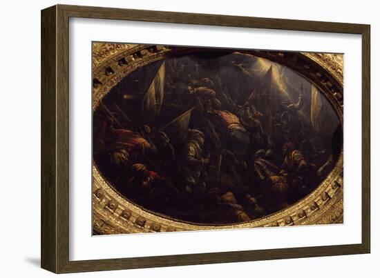 Venetians Capturing Padua in 1405 at Francesco, Carrara, in 1405-Francesco Bassano-Framed Giclee Print