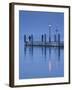 Veneto, Lake District, Lake Garda, Garda, Lakeside Pier View, Italy-Walter Bibikow-Framed Photographic Print