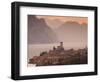 Veneto, Lake District, Lake Garda, Malcesine, Aerial Town View, Italy-Walter Bibikow-Framed Photographic Print