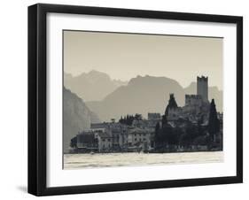 Veneto, Lake District, Lake Garda, Malcesine, Lakeside Town View, Italy-Walter Bibikow-Framed Photographic Print