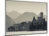 Veneto, Lake District, Lake Garda, Malcesine, Lakeside Town View, Italy-Walter Bibikow-Mounted Photographic Print