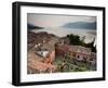 Veneto, Lake District, Lake Garda, Malcesine, Town View from Castello Scaligero Castle, Italy-Walter Bibikow-Framed Photographic Print