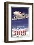 Venez en Suisse par Avion-Michael Crampton-Framed Art Print