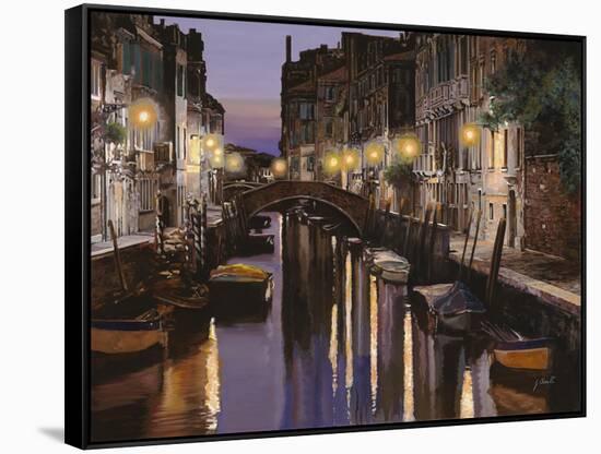 Venezia al Crepuscolo-Guido Borelli-Framed Stretched Canvas