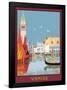 Venezia canale - Italian Vintage Style Travel Poster-null-Framed Poster