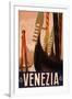 Venezia Italy Tourism Travel Vintage Ad-null-Framed Art Print