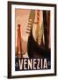 Venezia Italy Tourism Travel Vintage Ad-null-Framed Art Print
