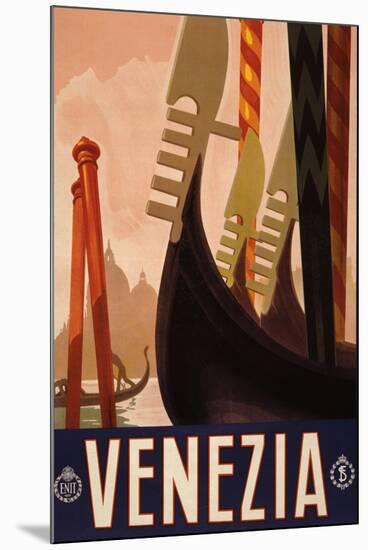 Venezia Italy Tourism Travel Vintage Ad-null-Mounted Art Print
