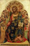 Christ Enthroned with Saints and Angels Handing the Key to St. Peter-Veneziano Lorenzo-Framed Giclee Print