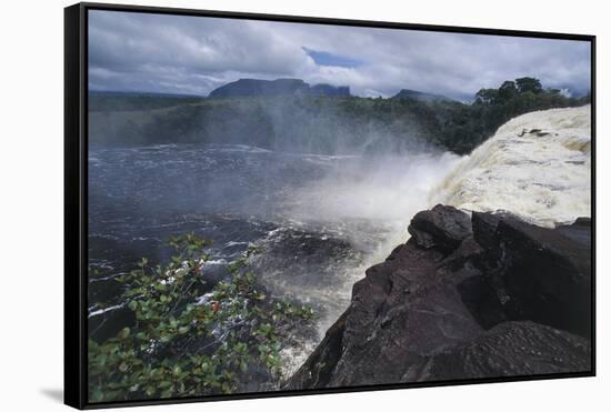 Venezuela and Guyana, Canaima National Park, Salto El Sapo Fall-null-Framed Stretched Canvas