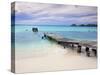 Venezuela, Archipelago Los Roques National Park, Pier on Madrisque Island-Jane Sweeney-Stretched Canvas