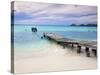 Venezuela, Archipelago Los Roques National Park, Pier on Madrisque Island-Jane Sweeney-Stretched Canvas