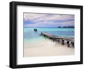 Venezuela, Archipelago Los Roques National Park, Pier on Madrisque Island-Jane Sweeney-Framed Photographic Print