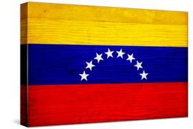 Venezuela Flag Design with Wood Patterning - Flags of the World Series-Philippe Hugonnard-Stretched Canvas