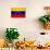 Venezuela Flag Design with Wood Patterning - Flags of the World Series-Philippe Hugonnard-Art Print displayed on a wall