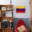 Venezuela Flag Design with Wood Patterning - Flags of the World Series-Philippe Hugonnard-Art Print displayed on a wall